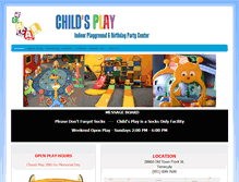 Tablet Screenshot of childsplaytemecula.com
